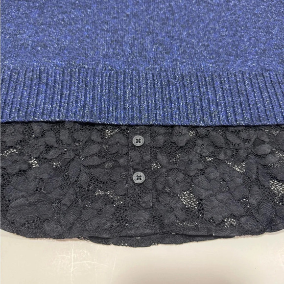 Torrid Blue/Black Pullover 2-Fer Sweater Size 00 EUC - Picture 7 of 11